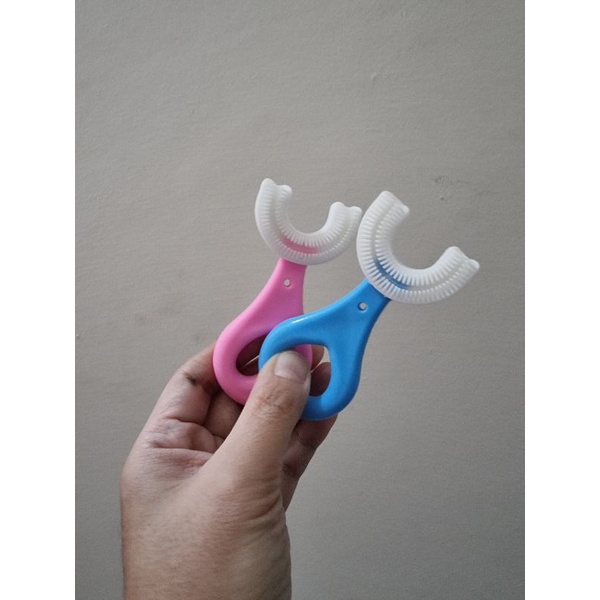 Sikat Gigi Anak Bentuk U - U Shaped Fitting Toothbrush For Children 2-6years 2tahun ushaped tooth brush