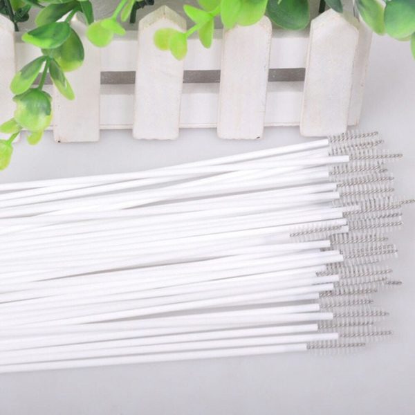 Sikat Sedotan bayi Plastik Putih Stainless