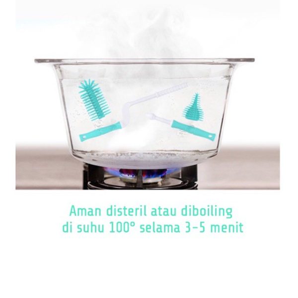 Silicone bottle brush sikat botol silikon 360 sikat botol 3 in 1