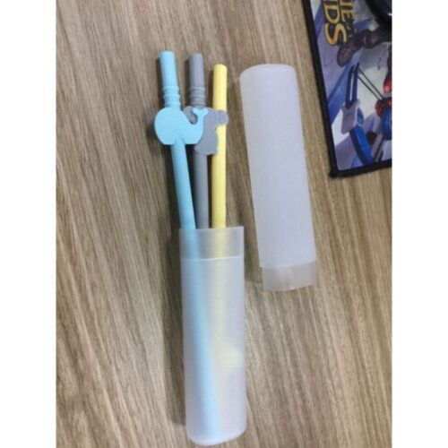 Silicone Straw Flexible Straw 3in1