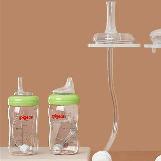 Sippy cup teat drink straw for Pigeon wide neck glass ppsu bottle