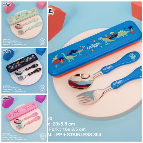 SMIGGLE Cutlery Set sendok garpu stainless movin