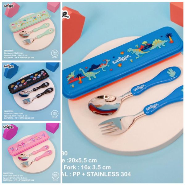 SMIGGLE Cutlery Set sendok garpu stainless movin