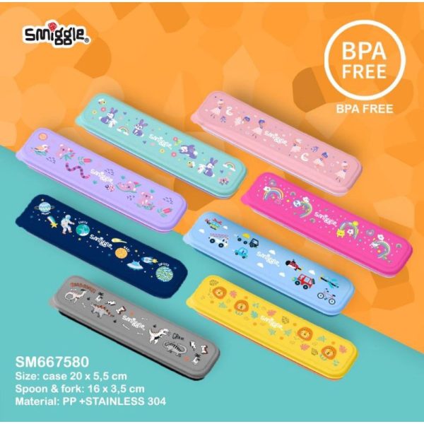 SMIGGLE Cutlery Set sendok garpu stainless movin