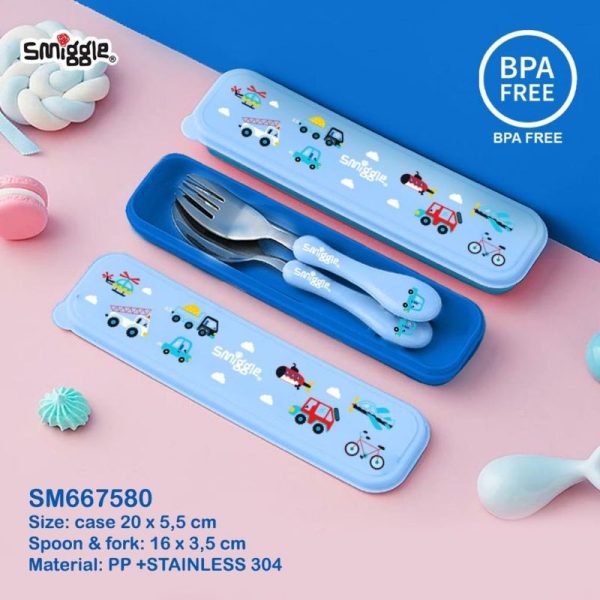 SMIGGLE Cutlery Set sendok garpu stainless movin