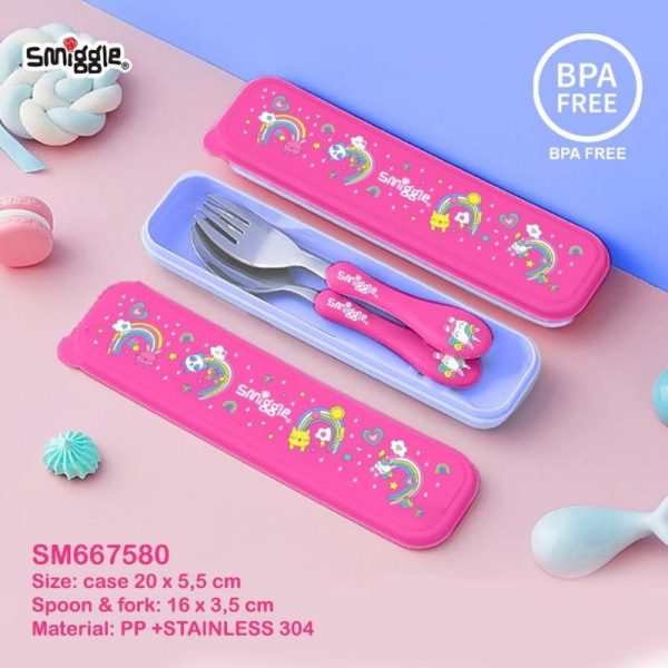 SMIGGLE Cutlery Set sendok garpu stainless movin