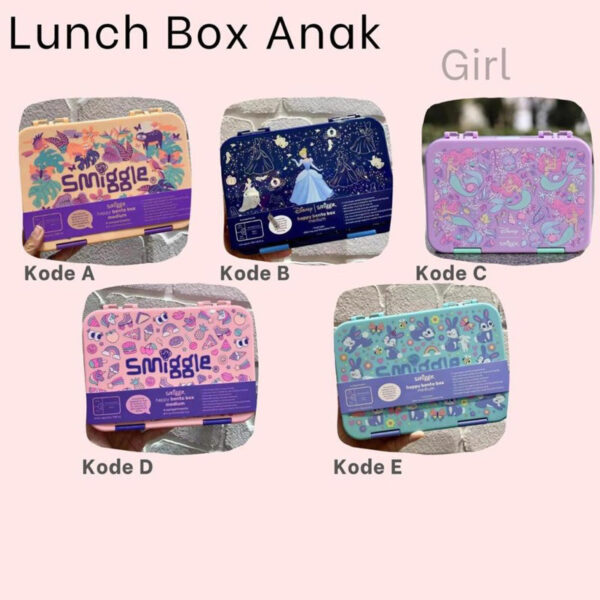 Smiggle Lunch Bag Double Decker Smiggle Pencil Case Smiggle Lunch Box Bento Box Kotak Bekal Kotak Makan Anak Disney Cinderella Marvel Mermaid Princess