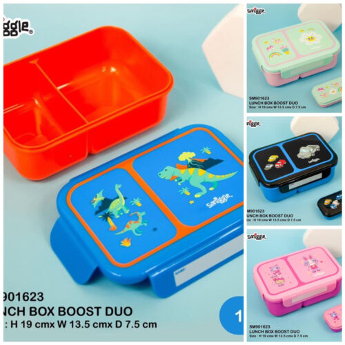 SMIGGLE Teeny Tiny square lunchbox sekat 2 locked 850ml 1.200ml movin 1.000L