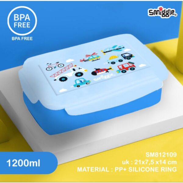 SMIGGLE Teeny Tiny square lunchbox sekat 2 locked 850ml 1.200ml movin 1.000L
