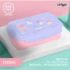SMIGGLE Teeny Tiny square lunchbox sekat 2 locked 850ml 1.200ml movin 1.000L