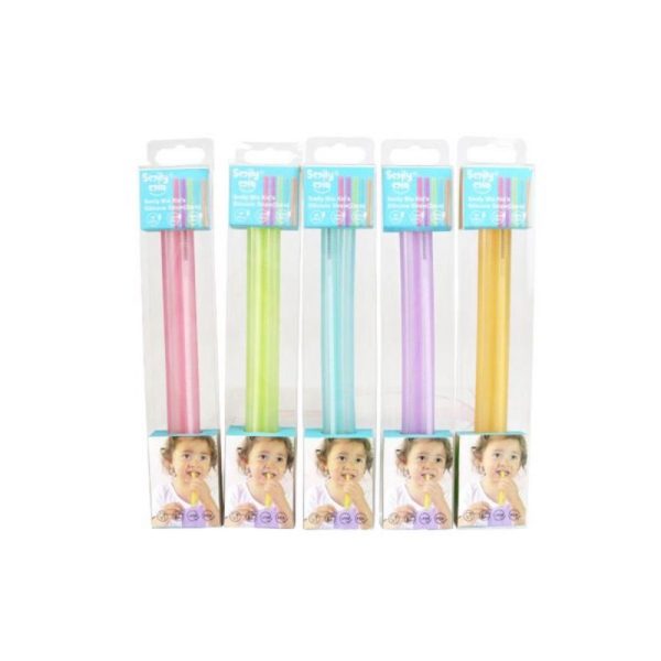 Smily Mia Kids Transparent Straw Set sedotan silikon silicone straw