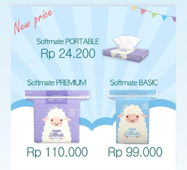 Softmate tissue premium 160’s / Basic / 30’s /200 / 160 / 30 tisu basah tisu kering