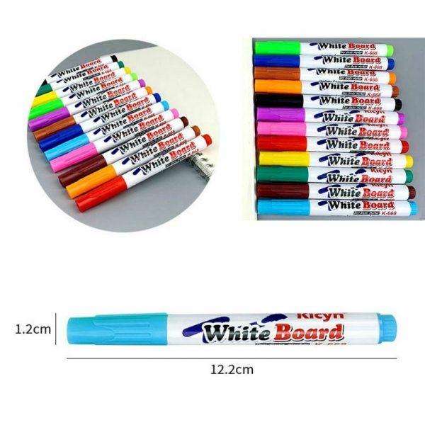 Spidol apung ajaib, magic marker floating pen, water based marker, marker viral hits, Spidol ngapung, Spidol papan tulis whiteboard marker, Floating Marker