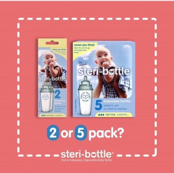 [Steribottle] Botol Susu Steril Sekali Pakai I Disposable Baby Bottle steri-bottle steribottle botol