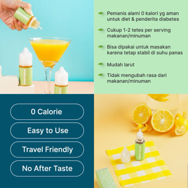 STETES Stevia Pemanis Alami | Stevia Cair | Gula Diabetes | Gula Diet 0 Kalori Pemanis alami Gula sehat
