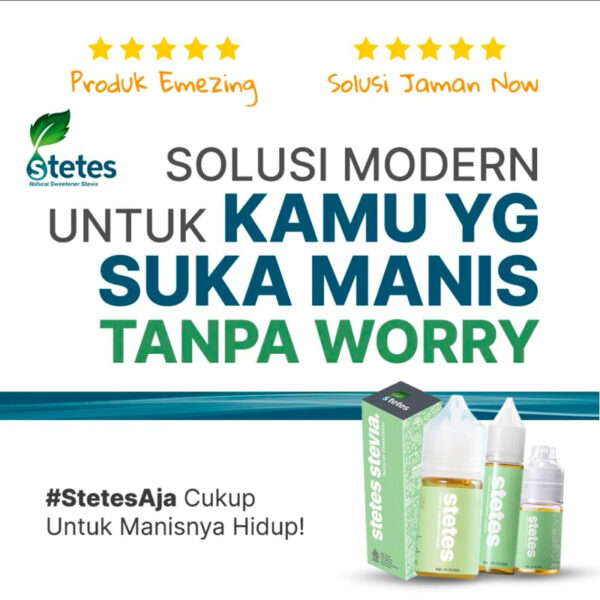 STETES Stevia Pemanis Alami | Stevia Cair | Gula Diabetes | Gula Diet 0 Kalori Pemanis alami Gula sehat