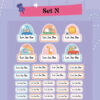Sticker Nama Custom Karakter Label Nama kustom anak
