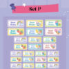 Sticker Nama Custom Karakter Label Nama kustom anak