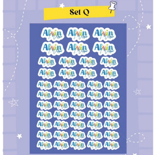 Sticker Nama Custom Karakter Label Nama kustom anak