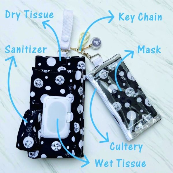 tempat tissue car, pouch tissue 5in1, 5 in 1 tissue organizer mobil hello littleraven