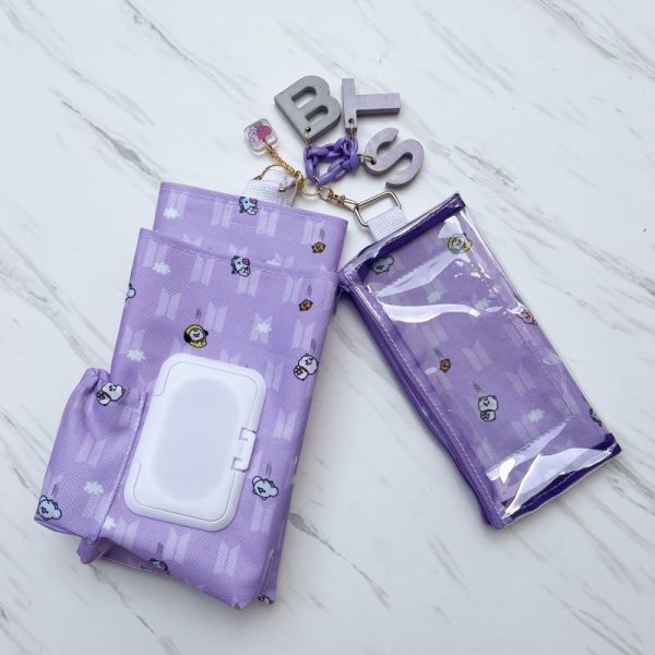 tempat tissue car, pouch tissue 5in1, 5 in 1 tissue organizer mobil hello littleraven