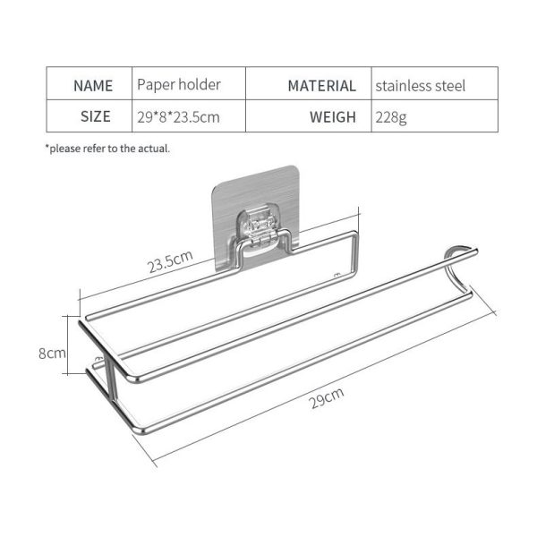 tempat-tisu-tissue-gulung-toilet-roll-holder-dapur-1 Tempat Tisu Tissue Gulung Toilet Roll Holder Dapur Gantungan Tempel 4020