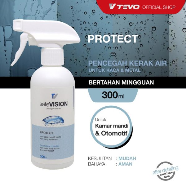 TEVO safeVISION / pencegah kerak air Instant Hydrophobic Coating Refresher Efek Daun Talas 300ML