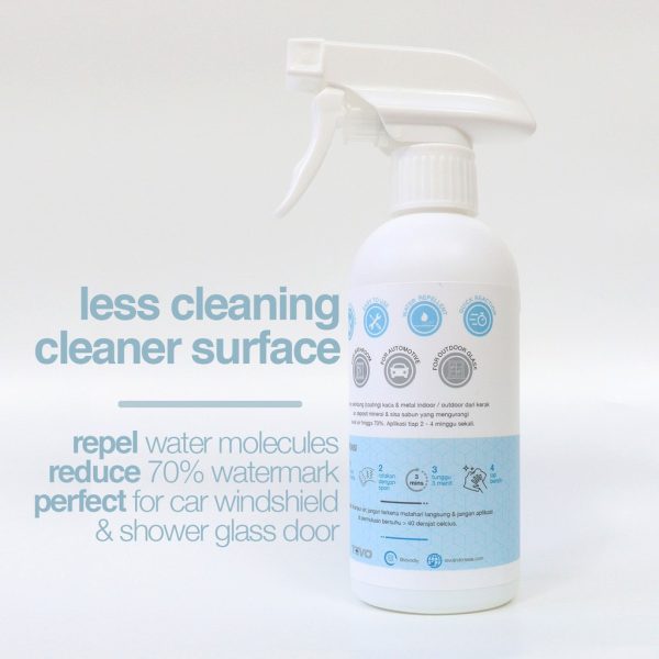 TEVO safeVISION / pencegah kerak air Instant Hydrophobic Coating Refresher Efek Daun Talas 300ML