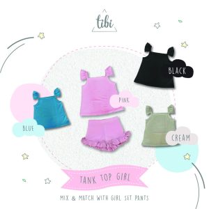 Tibi Tank Top Top Kids Girl TENCEL, Tanktop Girl Tibikids Tibikidswear