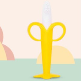 TOOTH BRUSH Teether Banana | Sikat Gigi Pisang | Gigitan Bayi Bentuk Pisang | Mainan Bayi Import