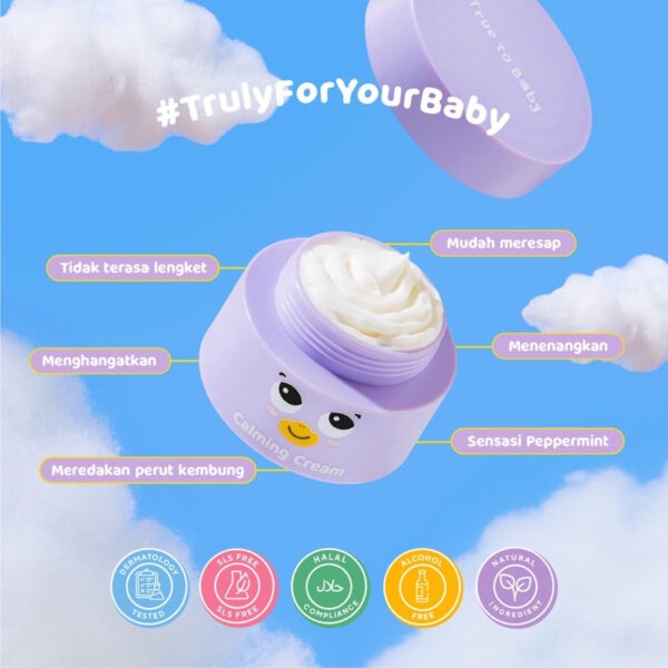 True to Baby Calming Cream | Krim Penghangat Badan Bayi untuk Pereda Kolik dan Membuat Tidur Nyenyak