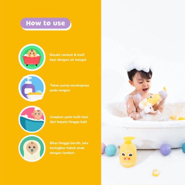 True to Baby Head to Toe Wash | Sampo dan Sabun 2in1 untuk Semua Jenis Kulit Termasuk Kulit Sensitif