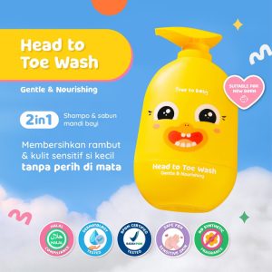 True to Baby Head to Toe Wash | Sampo dan Sabun 2in1 untuk Semua Jenis Kulit Termasuk Kulit Sensitif