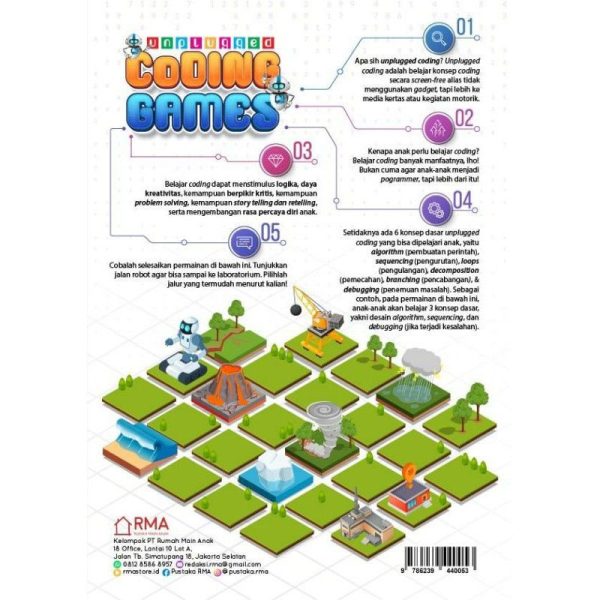 Unplugged Coding Games Screen Free / Buku Anak Belajar Logika