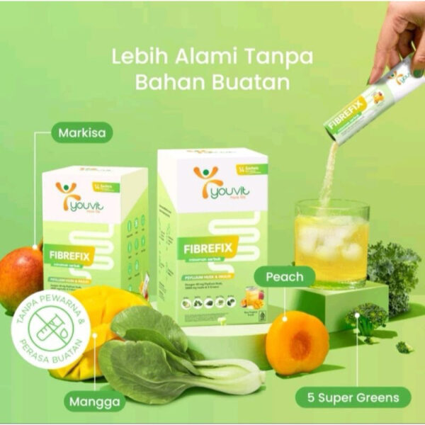 [Weekly Pack] Minuman Fiber Serbuk untuk Konstipasi, Kembung & Berat Badan | Youvit 4-in-1 FibreFix 7 Hari