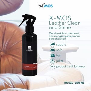 x-mos-leather-clean-shine-100ml-pembersih-dan- X-MOS Leather Clean & Shine 100ml - Pembersih dan Perawatan Bahan Kulit Xmos leather