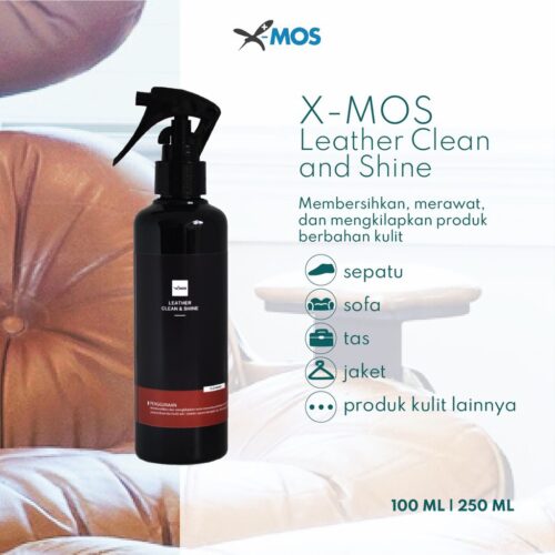 X-MOS Leather Clean & Shine 100ml - Pembersih dan Perawatan Bahan Kulit Xmos leather