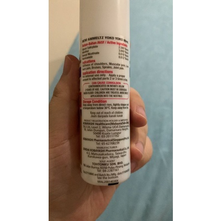 Yoko Yoko Ammeltz Merah Analgesic Liquid Less Smell, 80ml