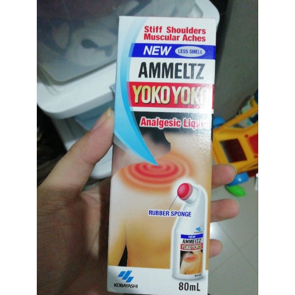 Yoko Yoko Ammeltz Merah Analgesic Liquid Less Smell, 80ml