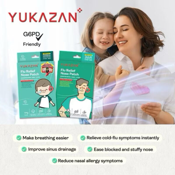 Yukazan Children Flu Relief Nose Patch breath easy Yukazan Cough Relief Medical Patch meredakan Batuk kering dan Hidung tersumbat