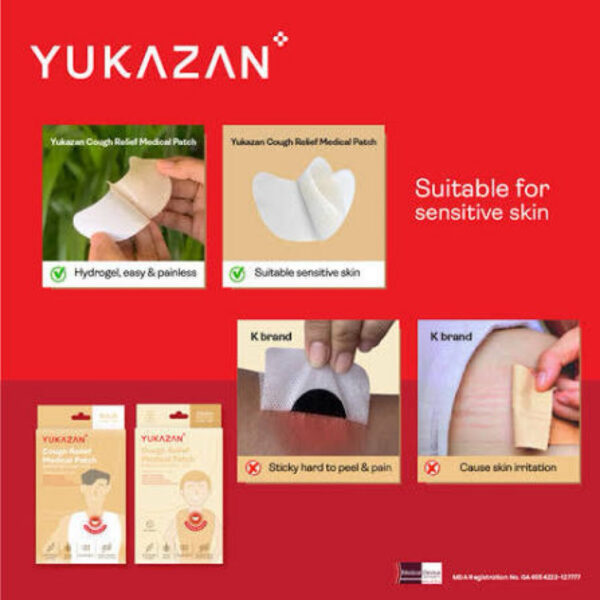 Yukazan Children Flu Relief Nose Patch breath easy Yukazan Cough Relief Medical Patch meredakan Batuk kering dan Hidung tersumbat