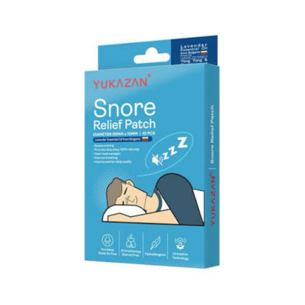 Yukazan Snore Relief Patch 10 pcs – Patch Anti Mendengkur dengan Lavender Essential Oil | Bantu Tidur Lebih Nyenyak