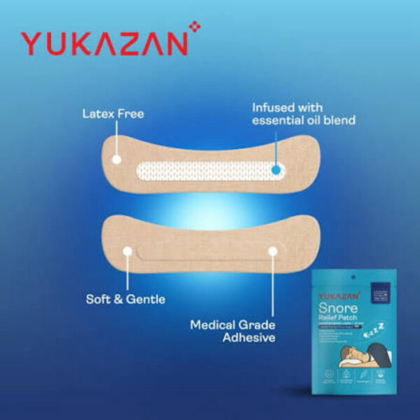 Yukazan Snore Relief Patch 10 pcs – Patch Anti Mendengkur dengan Lavender Essential Oil | Bantu Tidur Lebih Nyenyak
